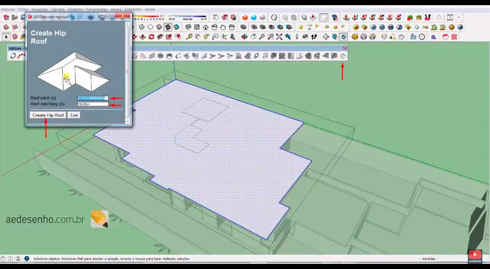 1001 Bit Tools para Sketchup: Como usar para telhados?