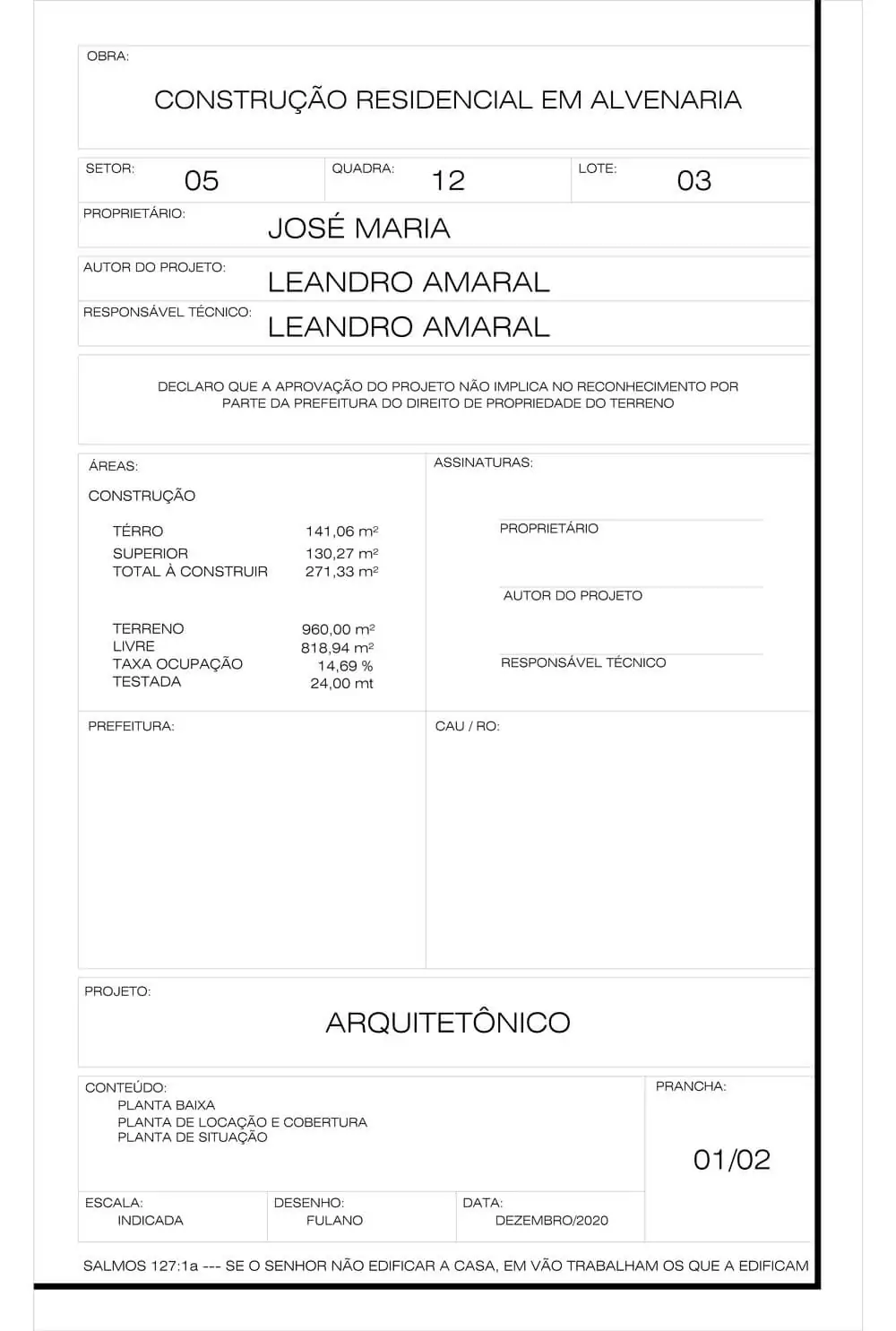 Carimbo De Arquitetura 15 Informações Necessárias Arquiteto Leandro Amaral 2595