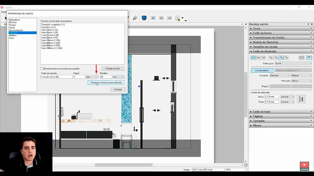 Cota e Escala no Layout do Sketchup: Como usar