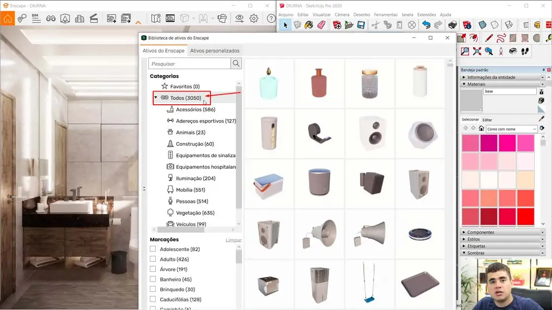 Enscape: Blocos configurados